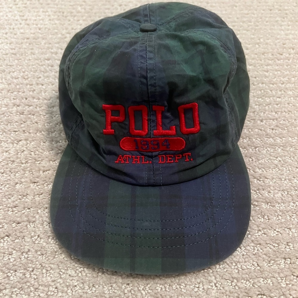 Polo Ralph Lauren Vintage 1994 Athl Dept Fleece Strapback Cap